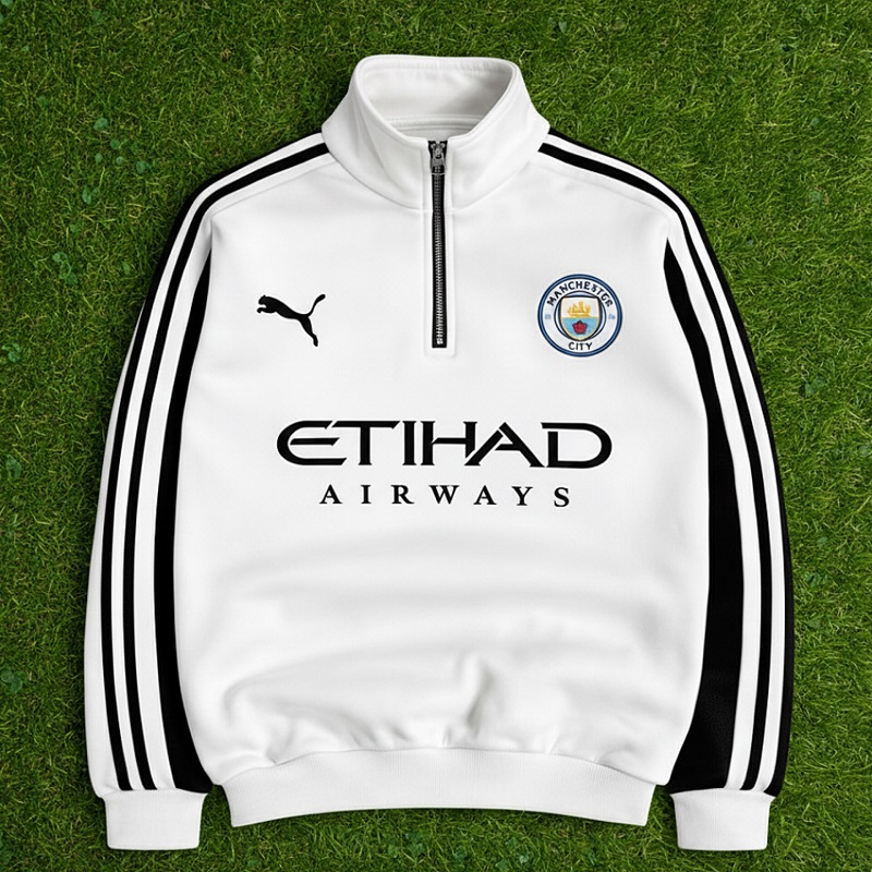 دورس نیم زیپ منچستر سیتی-سفید